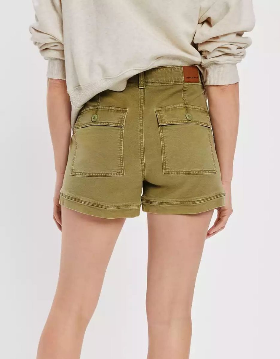 Shorts American Eagle AE Highest Taille '90s Boyfriend Cargo Vert Femme | TRW-69177319